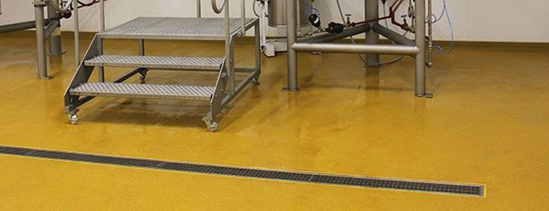 non-slip resin flooring in a confectionery factory